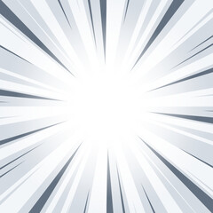 Obraz premium Intense Pewter Gray Glowing Sunburst Background. Grey Color Glow Effect Sunburst Background for Presentation, Banner, Poster, Flyer, Sales. Pop Art Poster for Summer and Spring Theme.