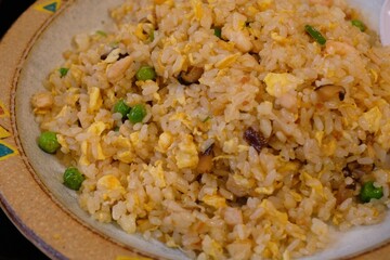Japanese-style fried rice on the dish
