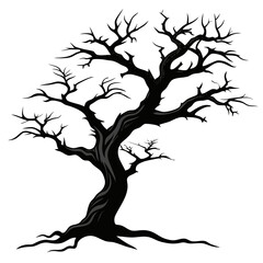 Aged Tree Branch Silhouette