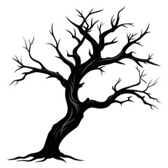 Aged Tree Branch Silhouette