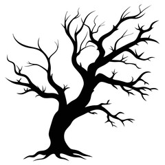 Aged Tree Branch Silhouette