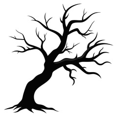 Aged Tree Branch Silhouette