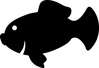 Clownfish Silhouette Icon – Marine Animal, Ocean & Tropical Fish Symbol

