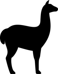 Llama Silhouette Icon – South American Animal & Nature Symbol

