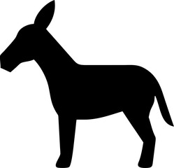 Donkey Silhouette Icon – Farm Animal, Strength & Work Symbol

