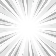 Medium Gray Glowing Sunburst Background. Grey Color Glow Effect Sunburst Background for Presentation, Banner, Poster, Flyer, Sales. Pop Art Poster for Summer and Spring Theme.