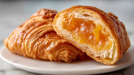 croissant dish with sweet filling