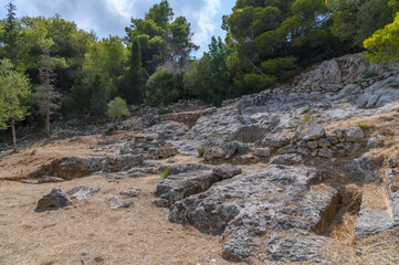 Ancient Mycenaean Cemetery in Kambi – Archaeological Site on Zakynthos Island, Greece