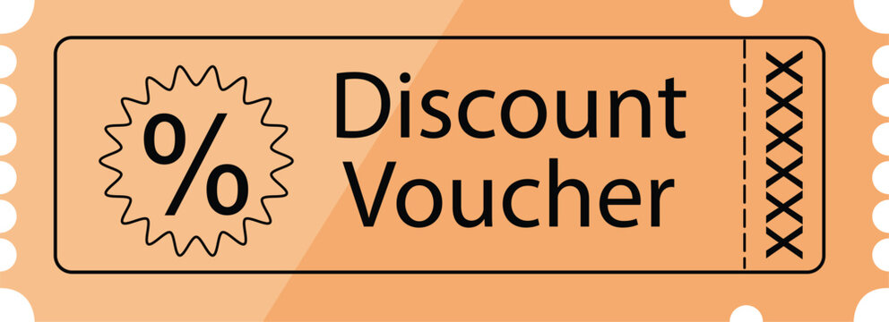 Discount Voucher Icon - Editable Vector for Promotions & Sales