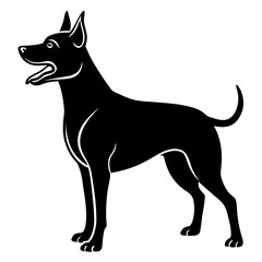 Barking Dog Silhouette Vector