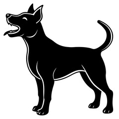 Barking Dog Silhouette Vector