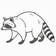 Obraz premium Vector silhouette illustration of wild mammals like a fox and wolf