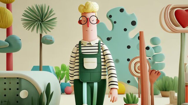 Playful 3D Cartoon Character Clown Figurine for Whimsical Holidays