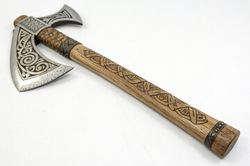  new-engraved-axe Hand-forged hardened  Premium Style New A axe  icon line airt vactor Illustrations on white background.
