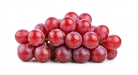 Red Grapes Bunch Isolated on White Background