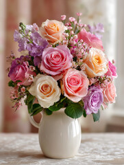Obraz premium beautiful flower arrangement in a vase