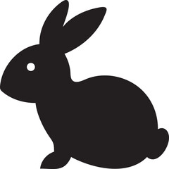 Black Rabbit Silhouette Clipart