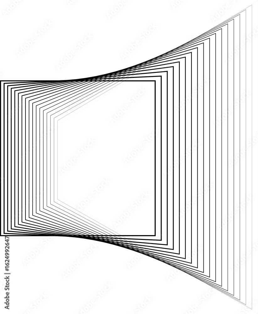 Poster square geometric with line created using blend effect. technology and digital concept