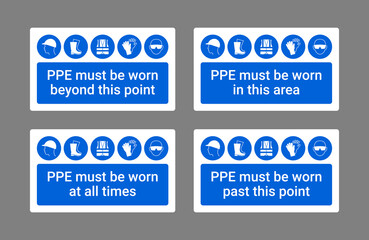 PPE must be worn sign collection