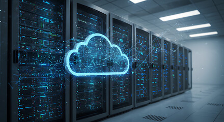 Abstract digital background of flowing blue and purple light lines suggesting speed or technology