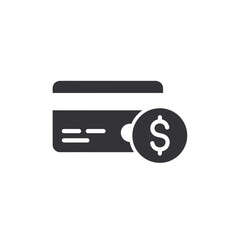 Illustration of a credit card with a dollar sign coin indicating financial transaction and payment method