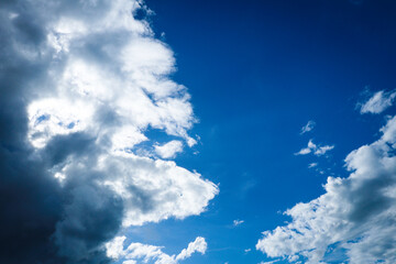 sky and white clouds.
