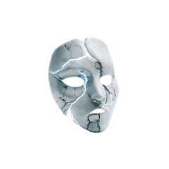 Shattered Mask A Symbol of Broken Identity and Vulnerability