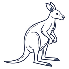 Cute baby kangaroo and mom vector illustration