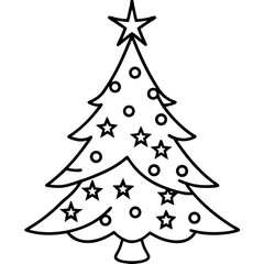 Elegant Holiday Pine Tree Outline Design