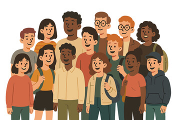 A vibrant collection of characters created in pixel art form gather together, highlighting their distinctive designs and emotions through a kaleidoscope of colors, Set of people in pixel art style