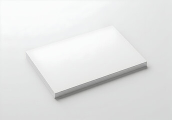 Blank white paper stack mockup isolated on white background perfect for branding design presentations and advertising projects showcasing your artwork or design