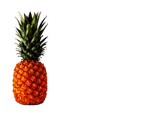 A tall pineapple stands proudly on the left, drawing the eye with its golden skin and textured crown—perfect for elegant designs and tropical-themed compositions