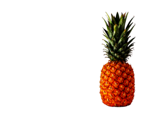 Standing tall on the right, this golden pineapple exudes tropical luxury—its rich texture and bold silhouette create the perfect balance for elegant, minimalist compositions