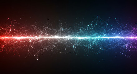 Abstract digital background of flowing blue and purple light lines suggesting speed or technology