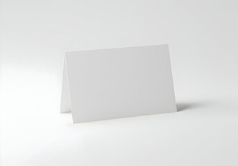 Blank white folded card note paper stationery mockup template design for wedding invitation birthday greeting thank you message postcard correspondence minimalist simple clean elegant