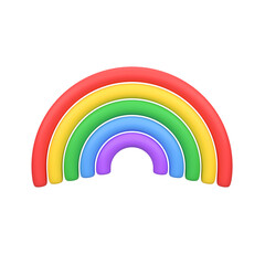 Rainbow isolated 3d render icon illustration