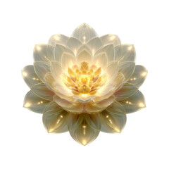 Glowing Golden Lotus Flower - Spiritual and Peaceful Floral Design