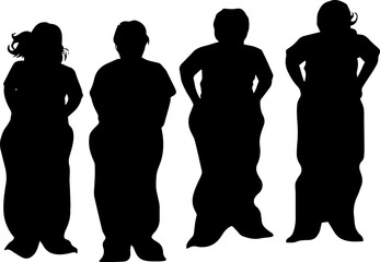 Silhouette of Lomba balap karung or called sack race competition to celebrate of Indonesia Independence Day