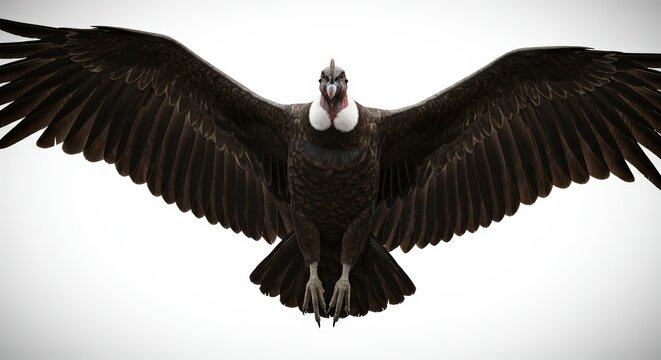 Andean condor soaring illustration