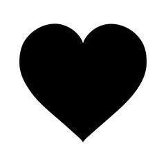 Heart Favorite Silhouette Vector Flat and Clean