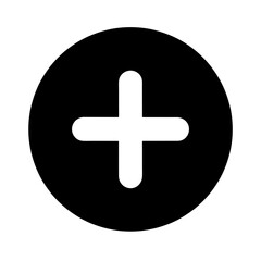 Obraz premium Plus Add Circle Icon Vector Flat and Clean