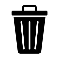 Trash Bin Delete Icon Vector Flat and Clean