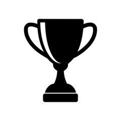 Trophy Cup Silhouette Vector Flat and Clean