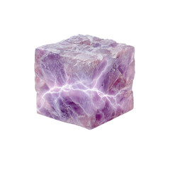 Electrified Amethyst Crystal Cube Energy and Power Abstract