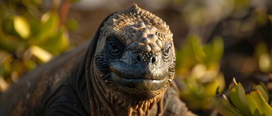 giant tortoise in the grass