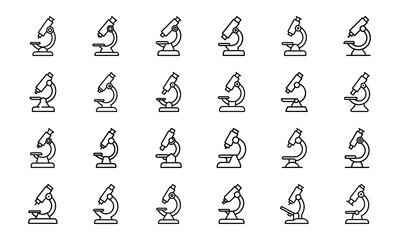 Medical and Healthcare Line Icon Set – Hospital Tools, Doctor Symbols, Human Organs, Virus, Mask, Injection, and Test Equipment Vectors

