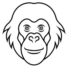 baboon  head vector illustration