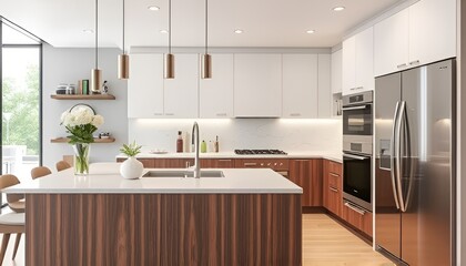 Concept Kitchen appliances and smart technology