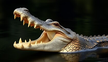 Obraz premium Crocodile snapping its jaws