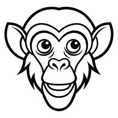 monkey  head vector illustration
